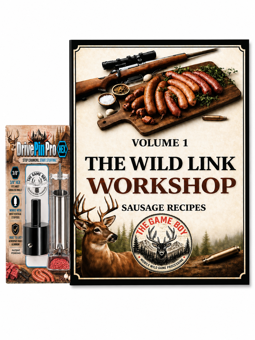 DrivePin Pro™ HEX + The Wild Link Workshop Sausage Recipes Volume 1